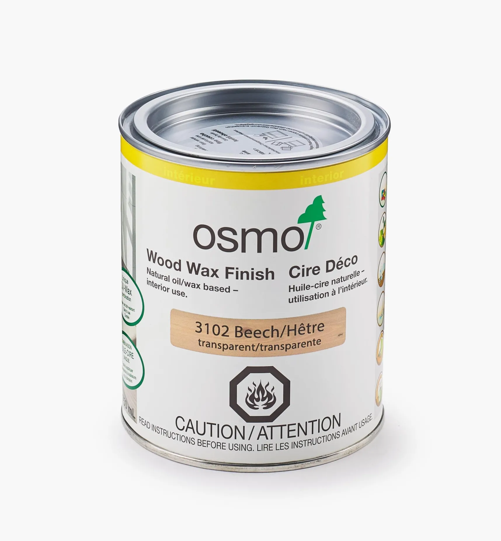 New Osmo Lightly Steamed Beech Wood Wax Finish Supplies