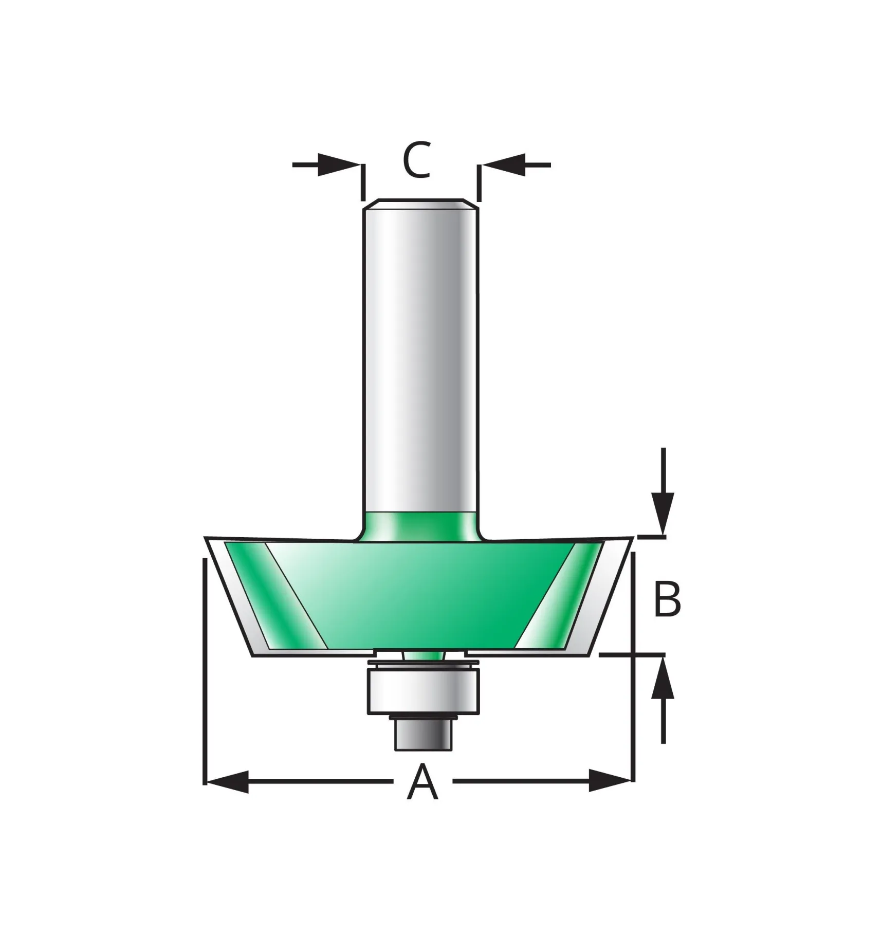 Clearance Panel Raising Bit For Shaker-Style Doors Routing