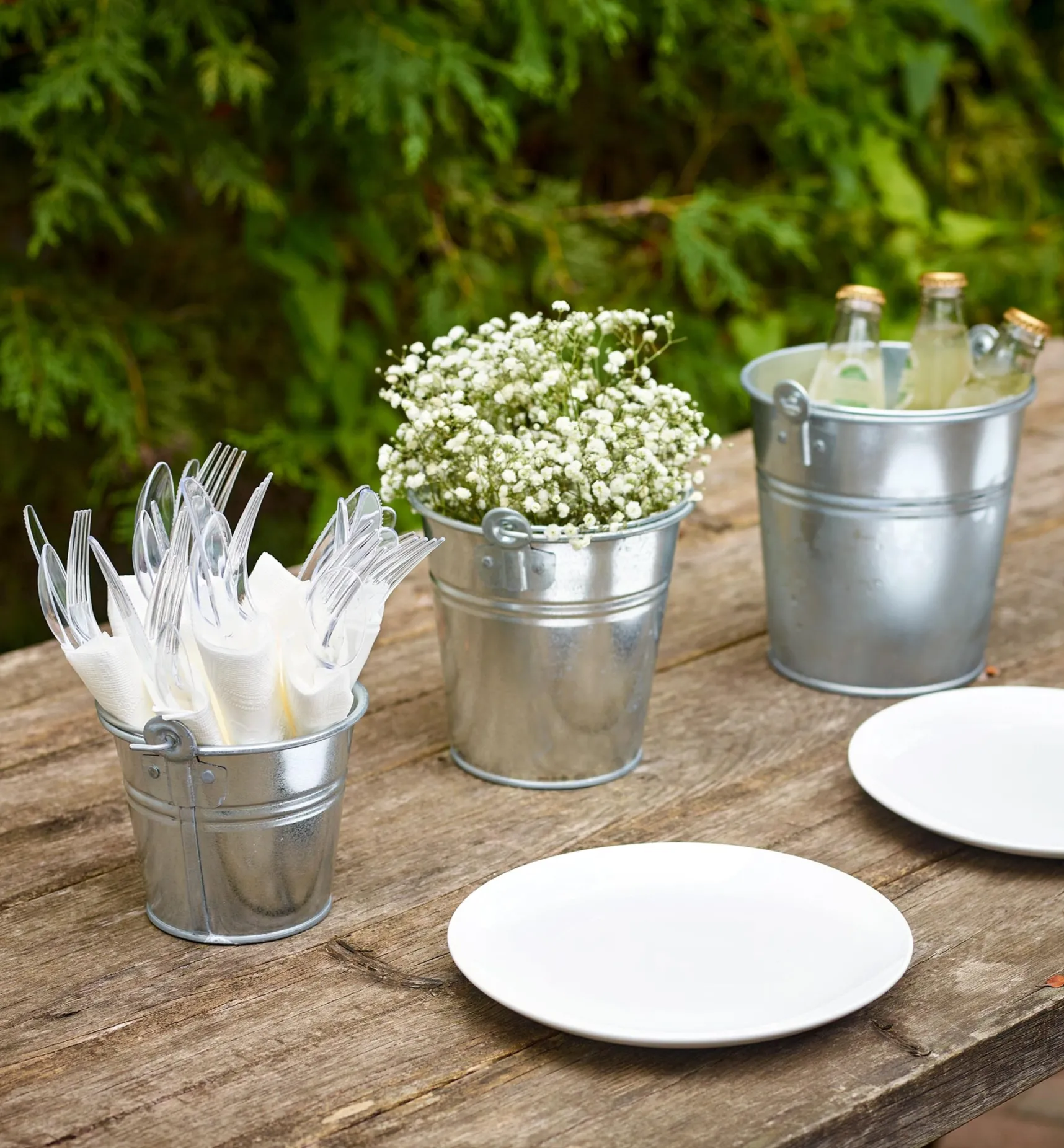 Outlet 3-Pc. Galvanized Pail Set Storage & Organization