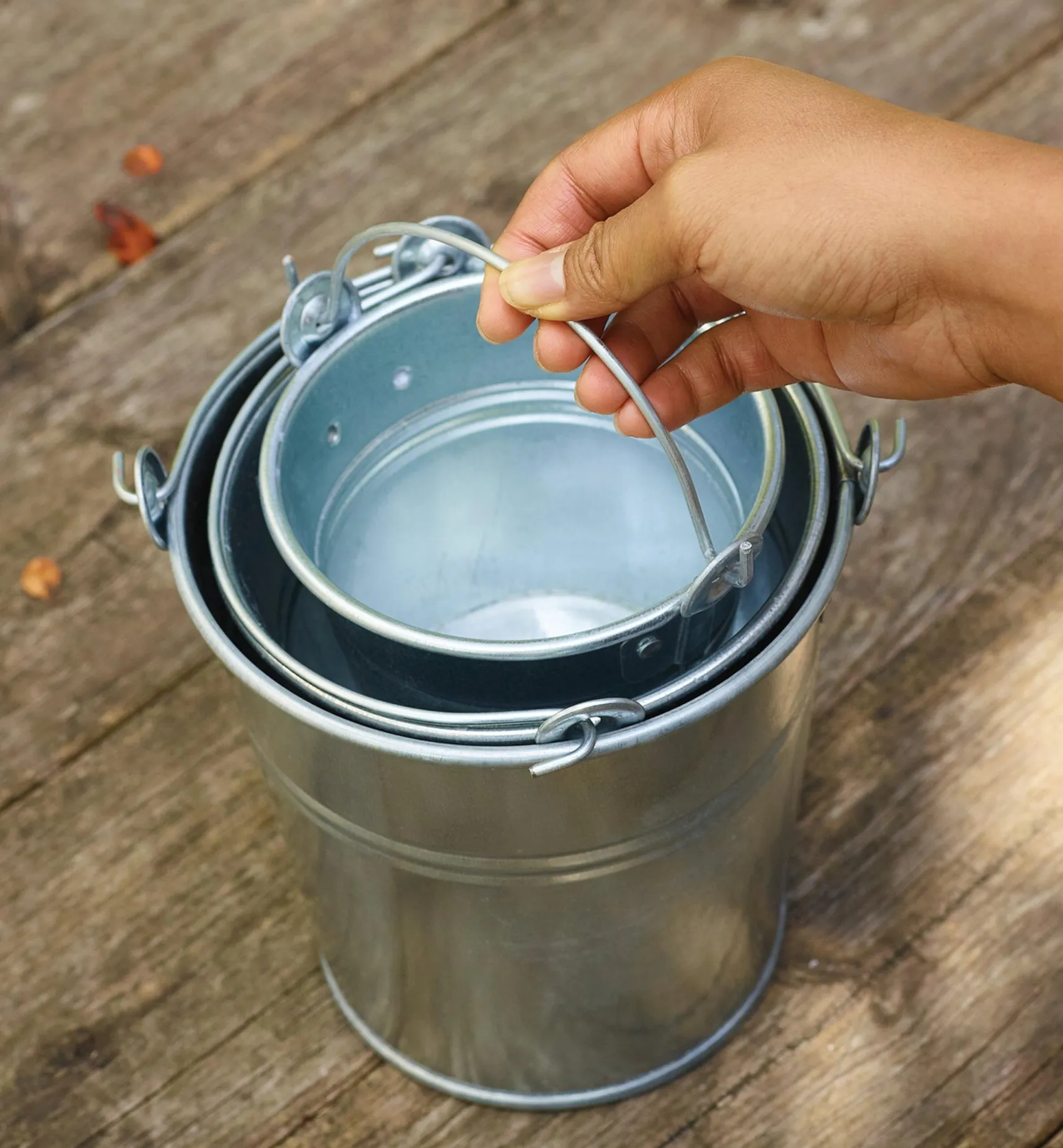 Outlet 3-Pc. Galvanized Pail Set Storage & Organization