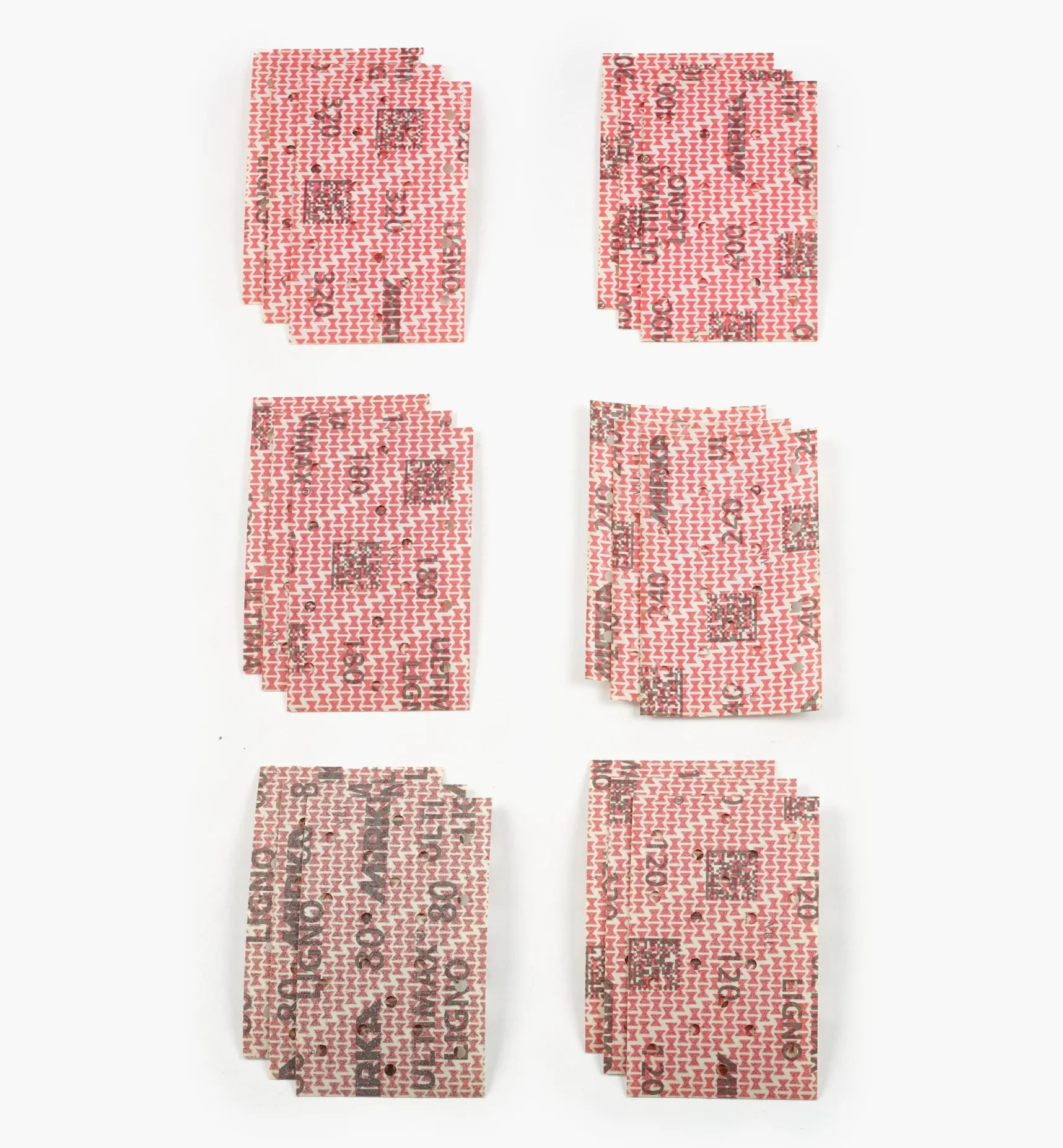 Outlet 18-Pc. Sample Pack Of 3" × 5" Mirka Ultimax Ligno Grip Sheets Supplies
