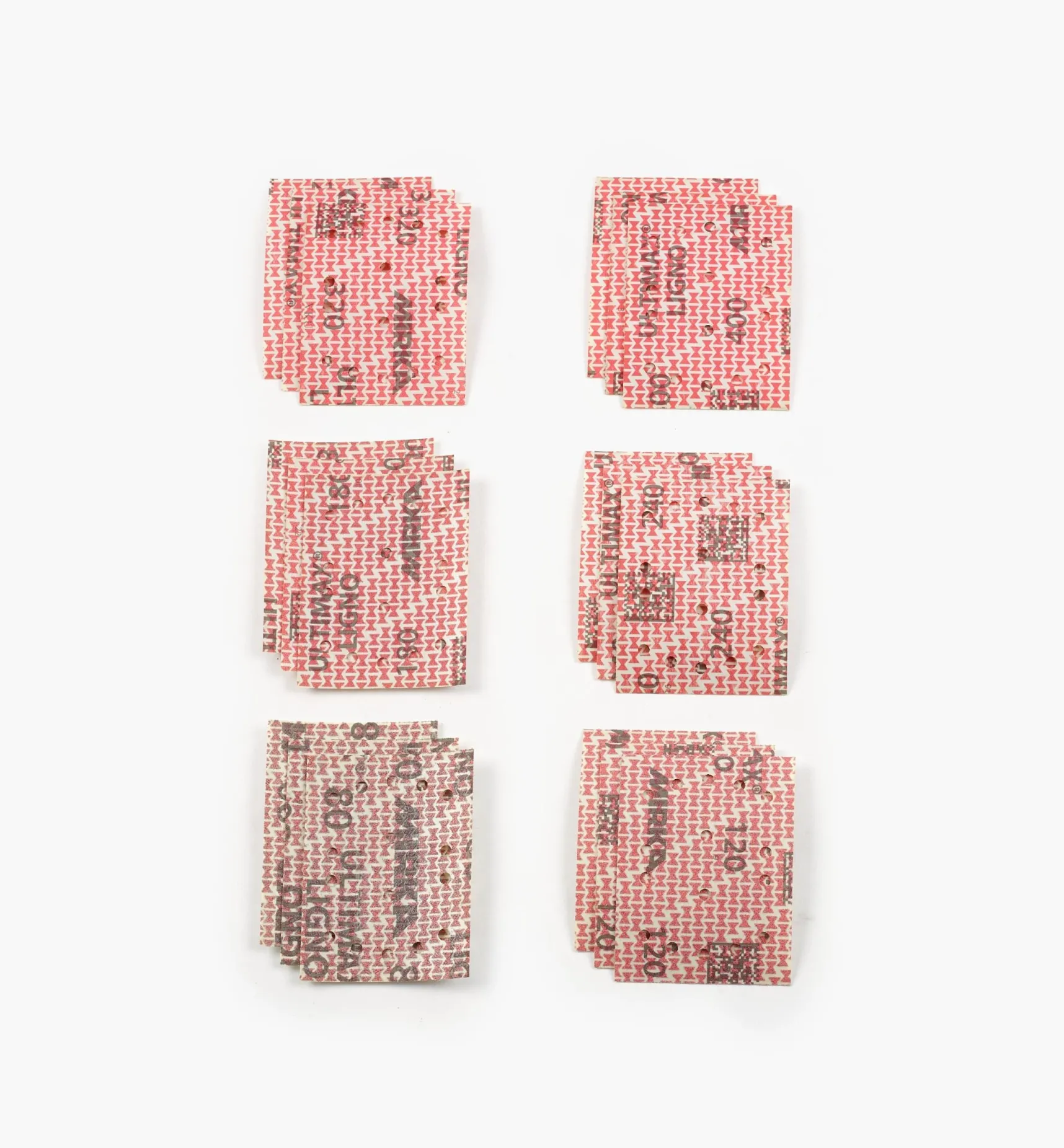 Clearance 18-Pc. Sample Pack Of 3" × 4" Mirka Ultimax Ligno Grip Sheets Supplies