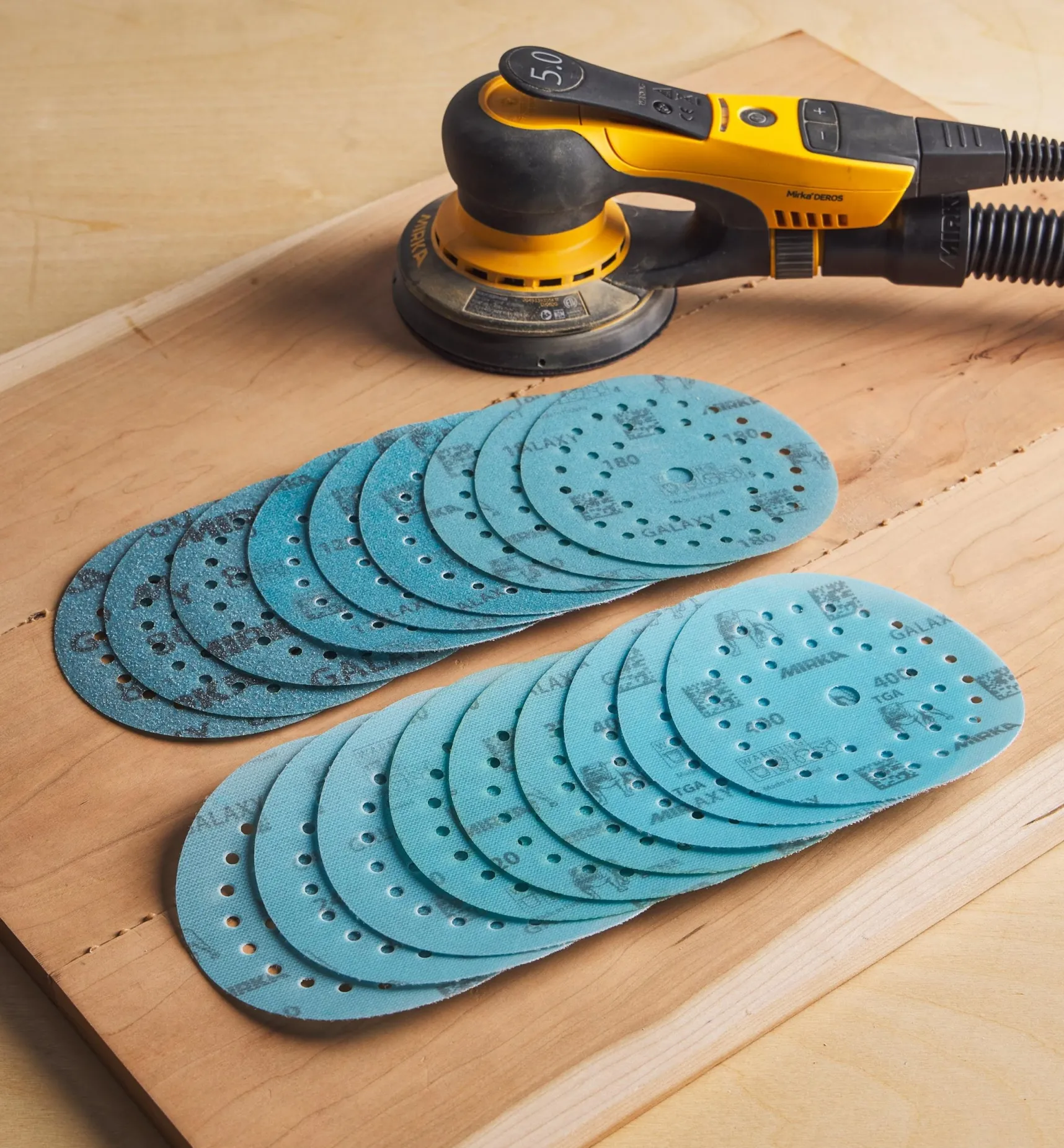 Clearance 18-Pc. Sample Pack Of Mirka 5" Galaxy Multifit Grip Discs Supplies
