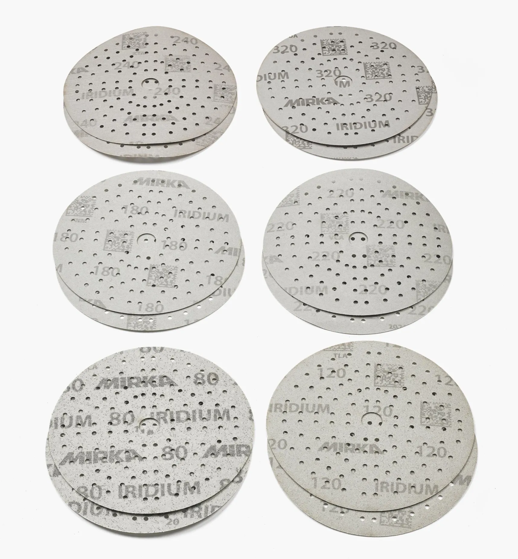 Best 12-Pc. Sample Pack Of Mirka 6" 121-Hole Iridium Grip Discs Supplies