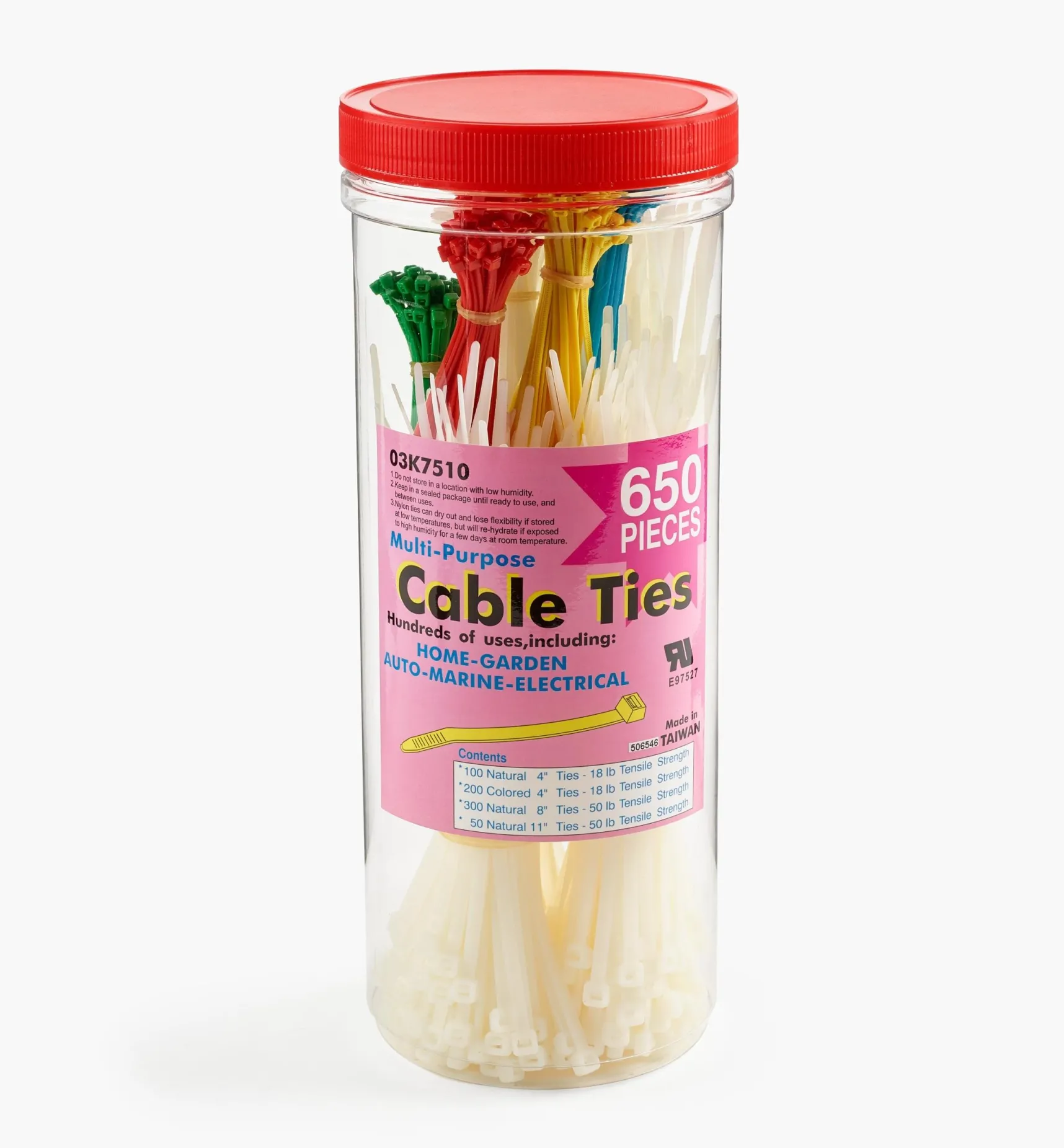 Hot 650-Piece Basic Cable Tie Assortment Storage & Organization