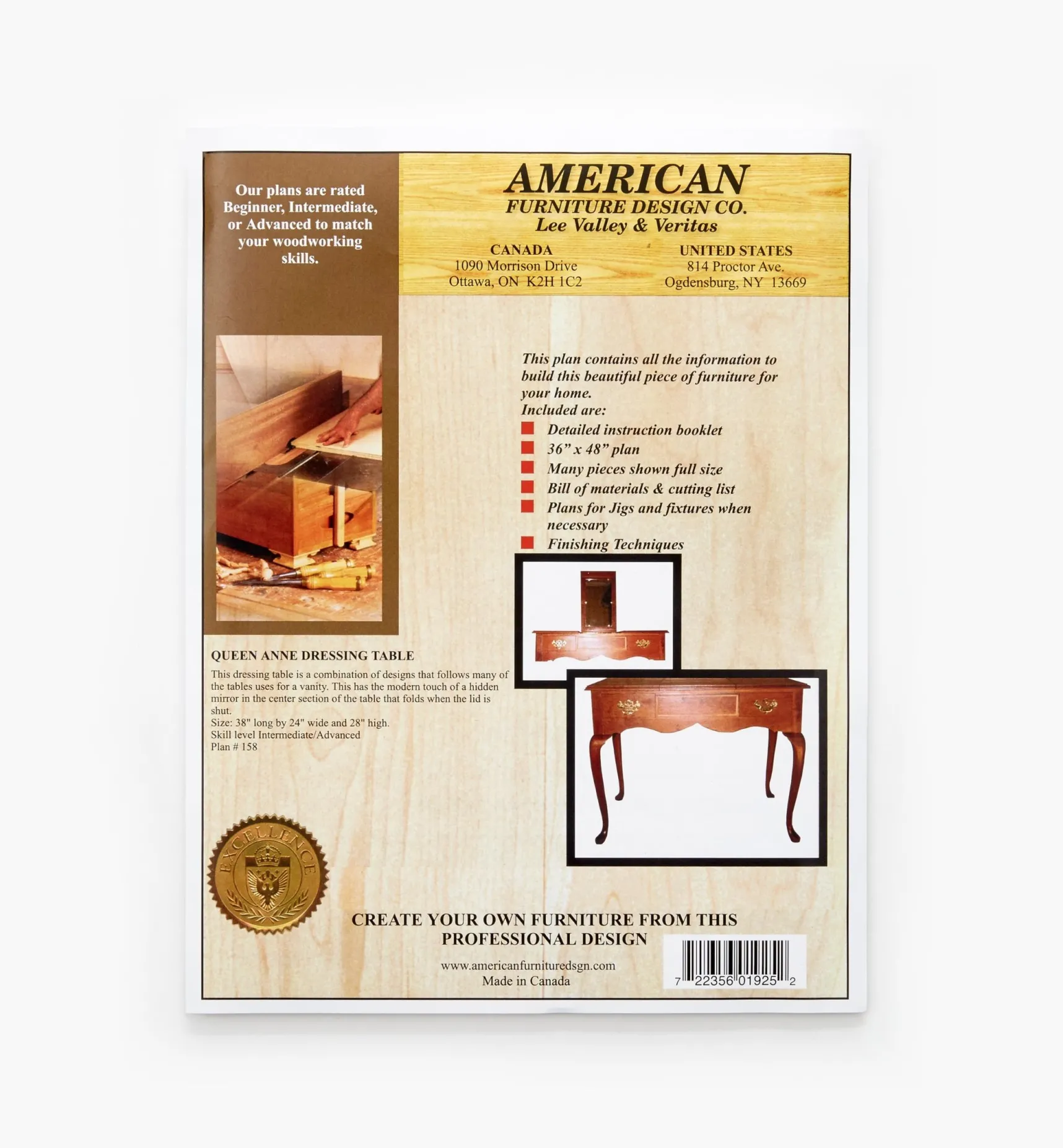 Sale Queen Anne Dressing Table Plan Plans