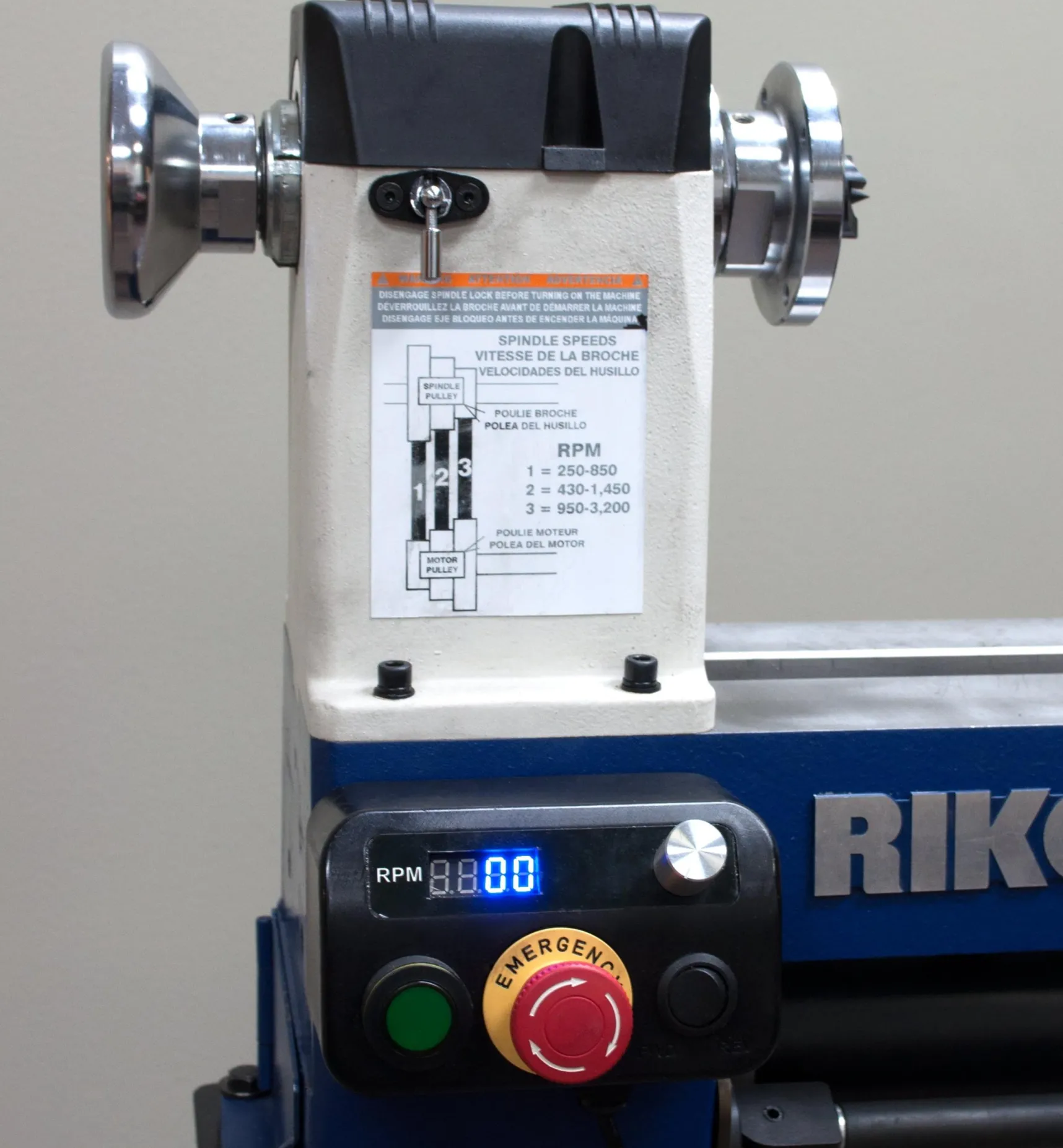 Hot Rikon 12" × 16 1/2" Midi Lathe (70-150VSR) Power Tools