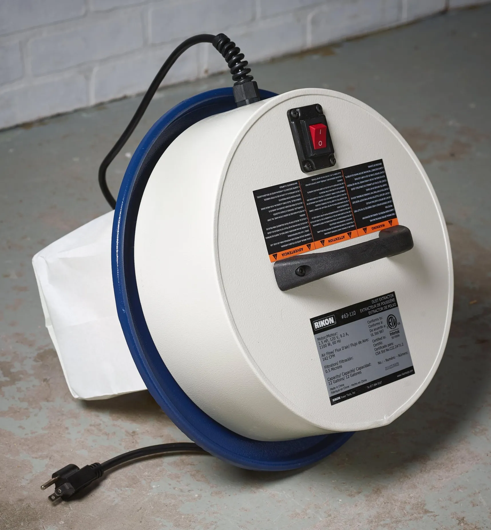 Outlet Rikon 12 Gallon Dust Extractor (Model 63-110) Workshop