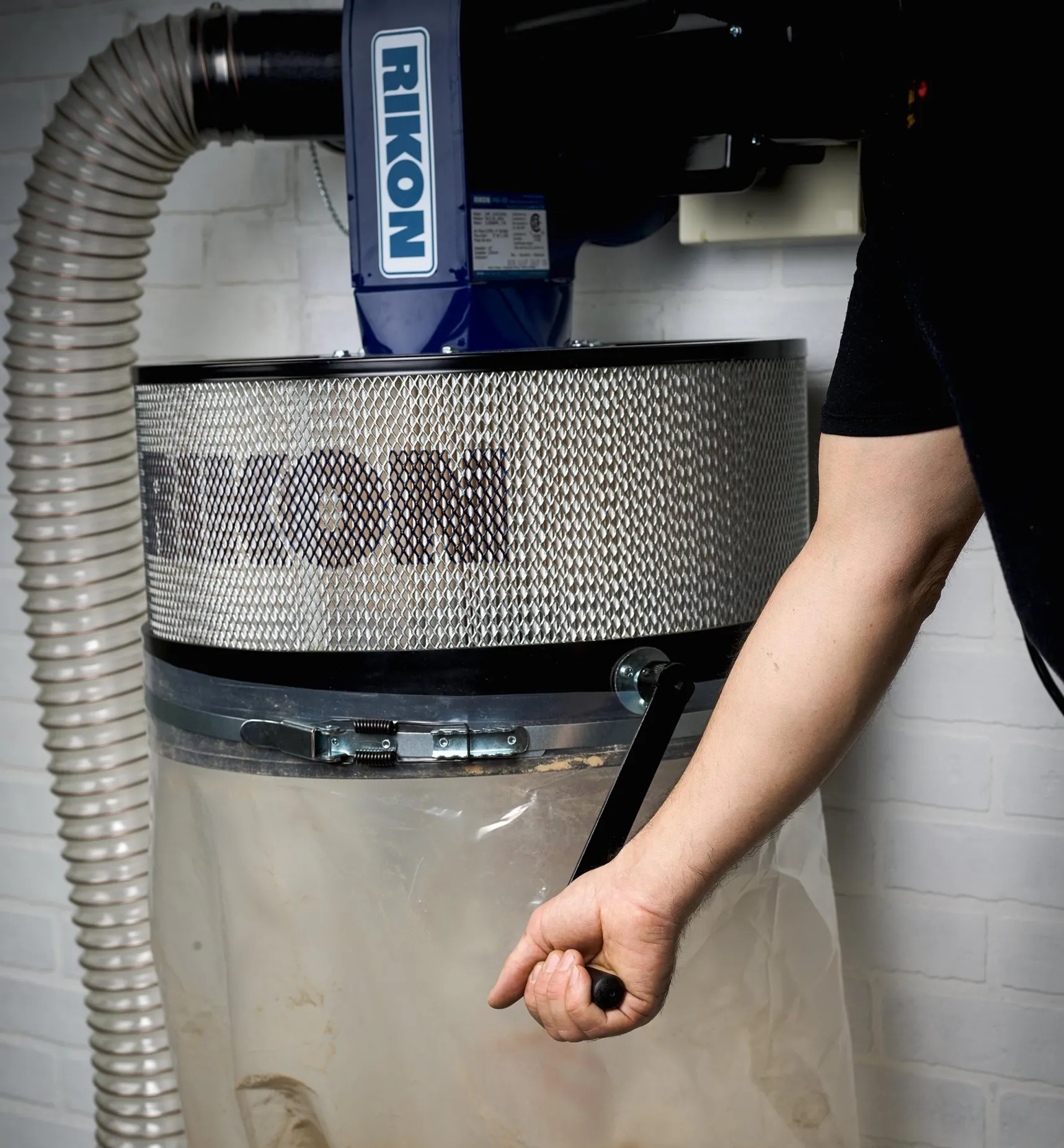 Best Rikon 1 Hp Wall-Mount Dust Collector (Model 60-101) Workshop