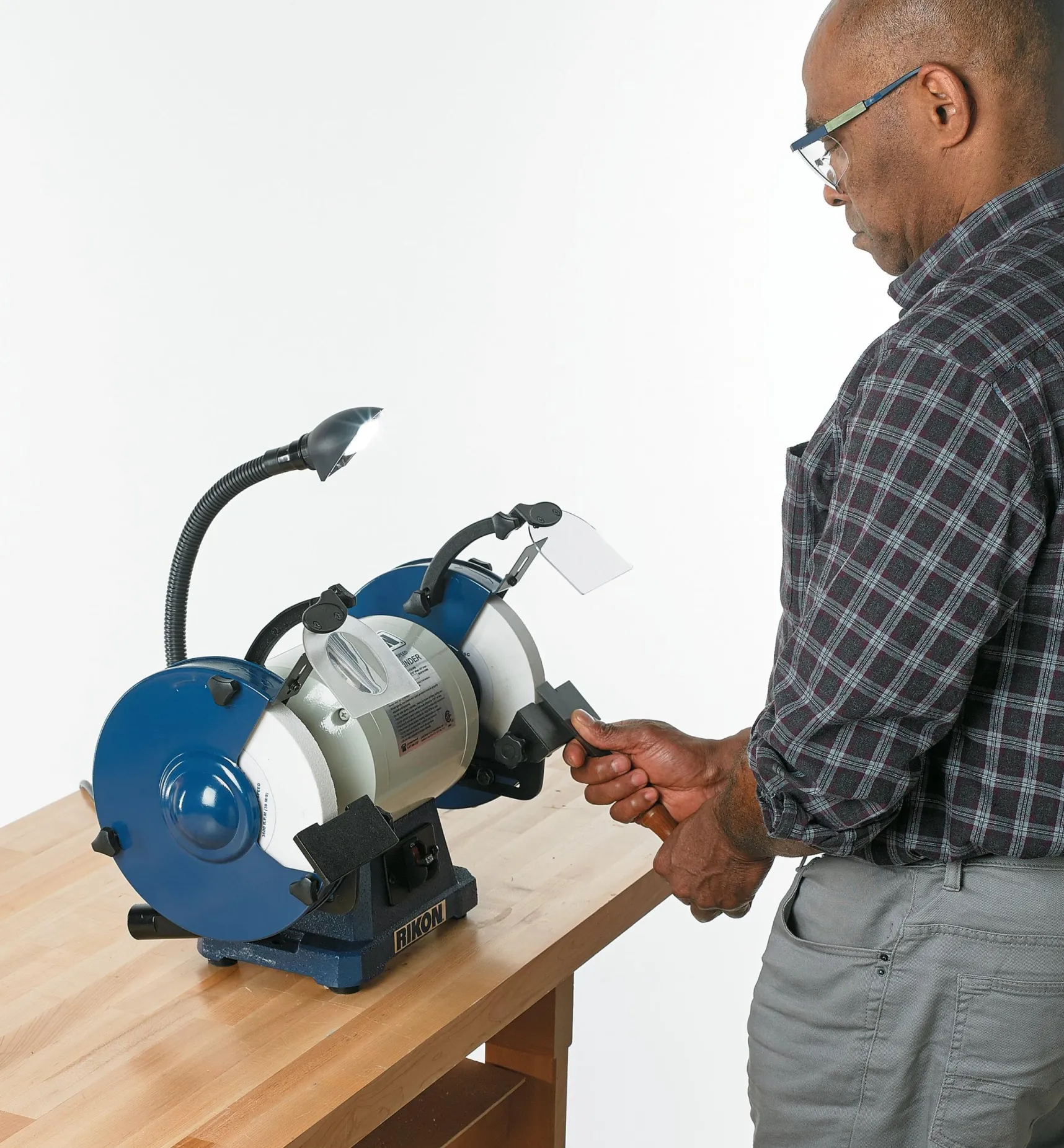 Online Rikon 8" Low-Speed Grinder Sharpening