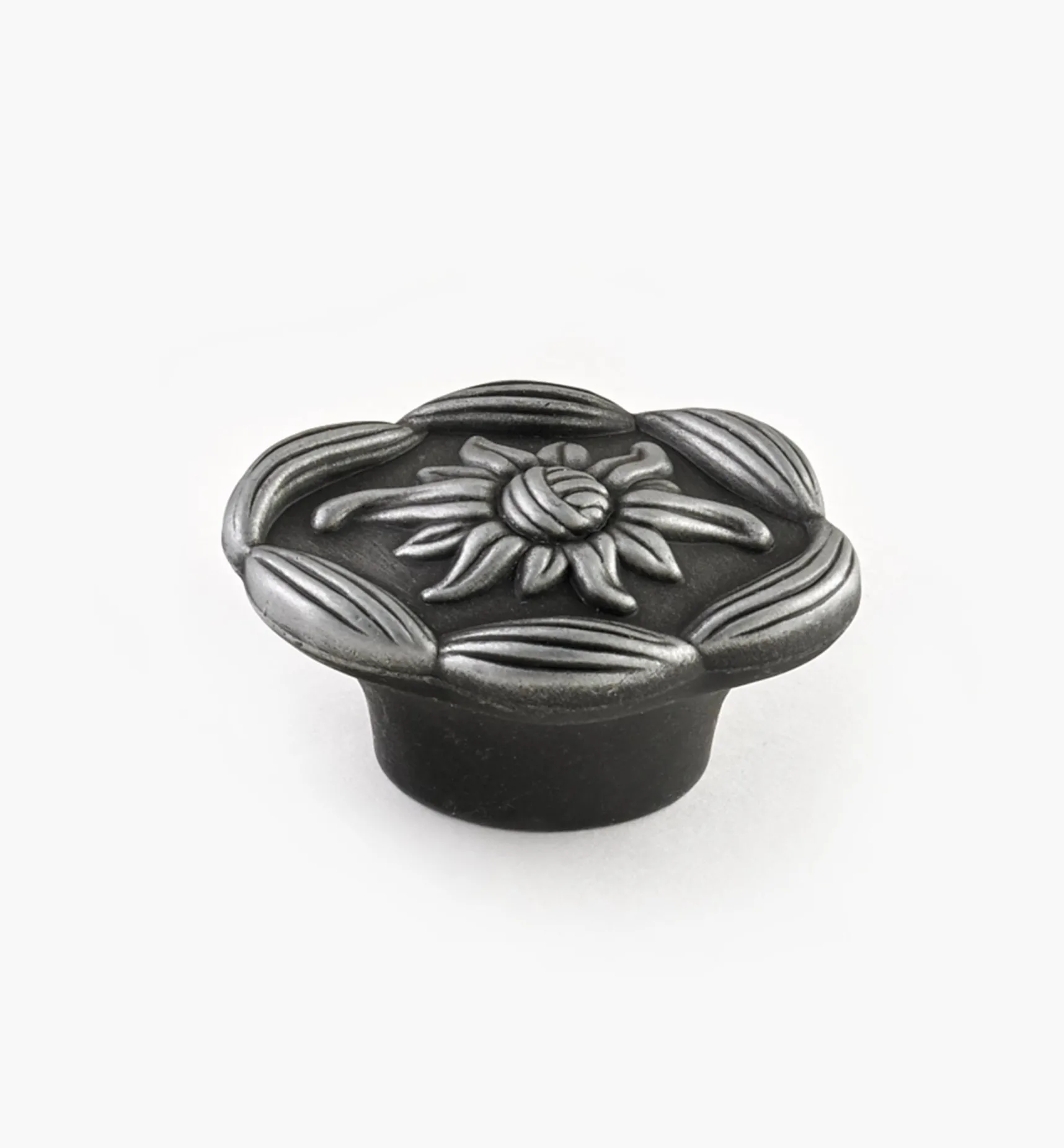 Best Satin Pewter Antique Oval Knob Knobs