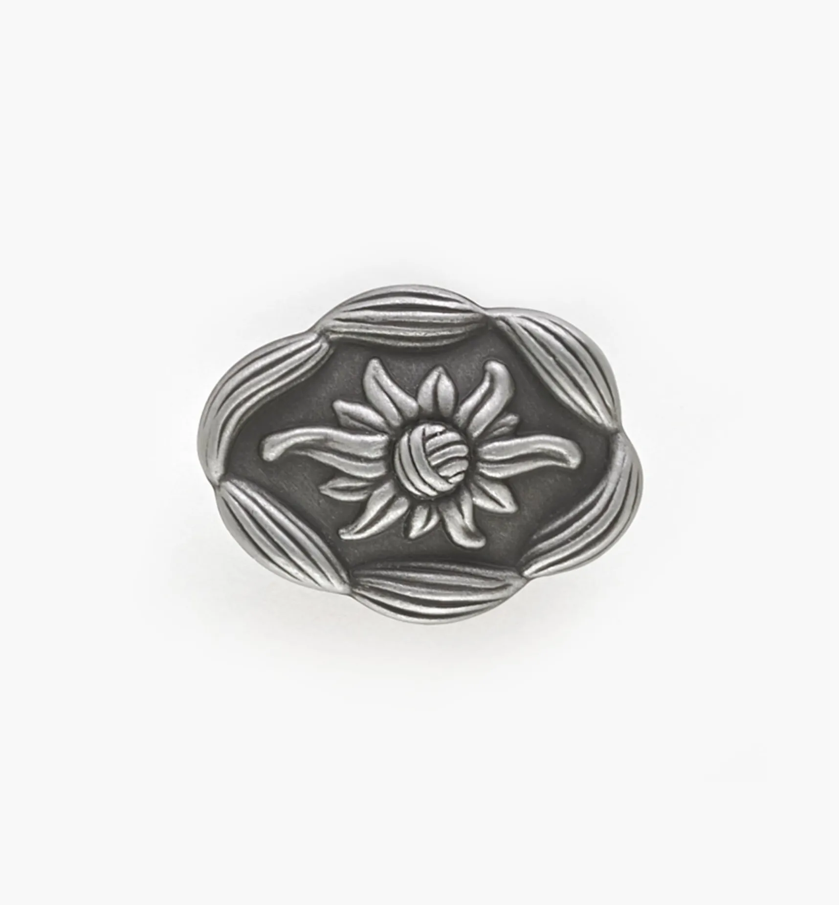 Best Satin Pewter Antique Oval Knob Knobs