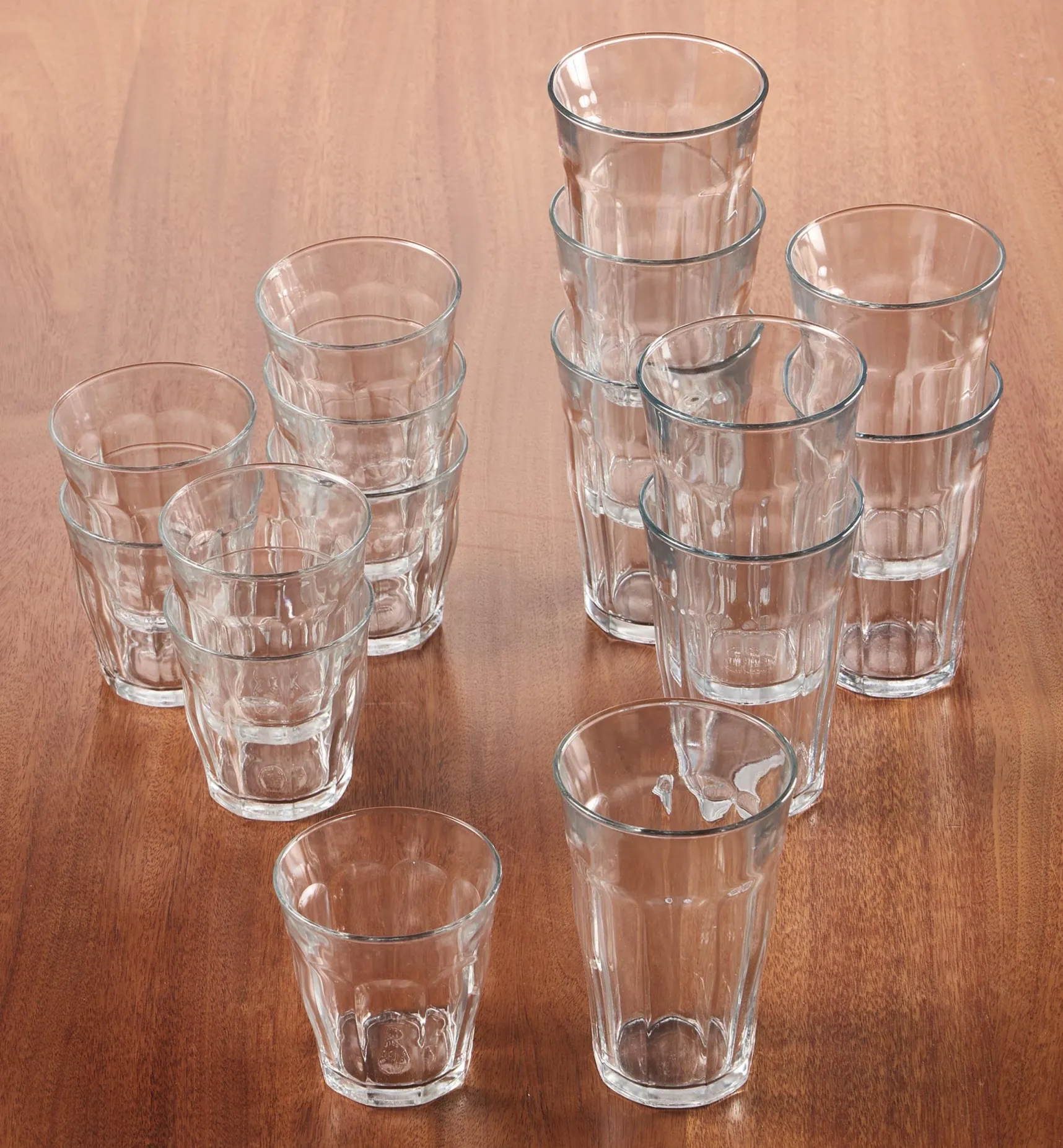 Hot Set Of 16 Duralex Glasses Glasses & Mugs