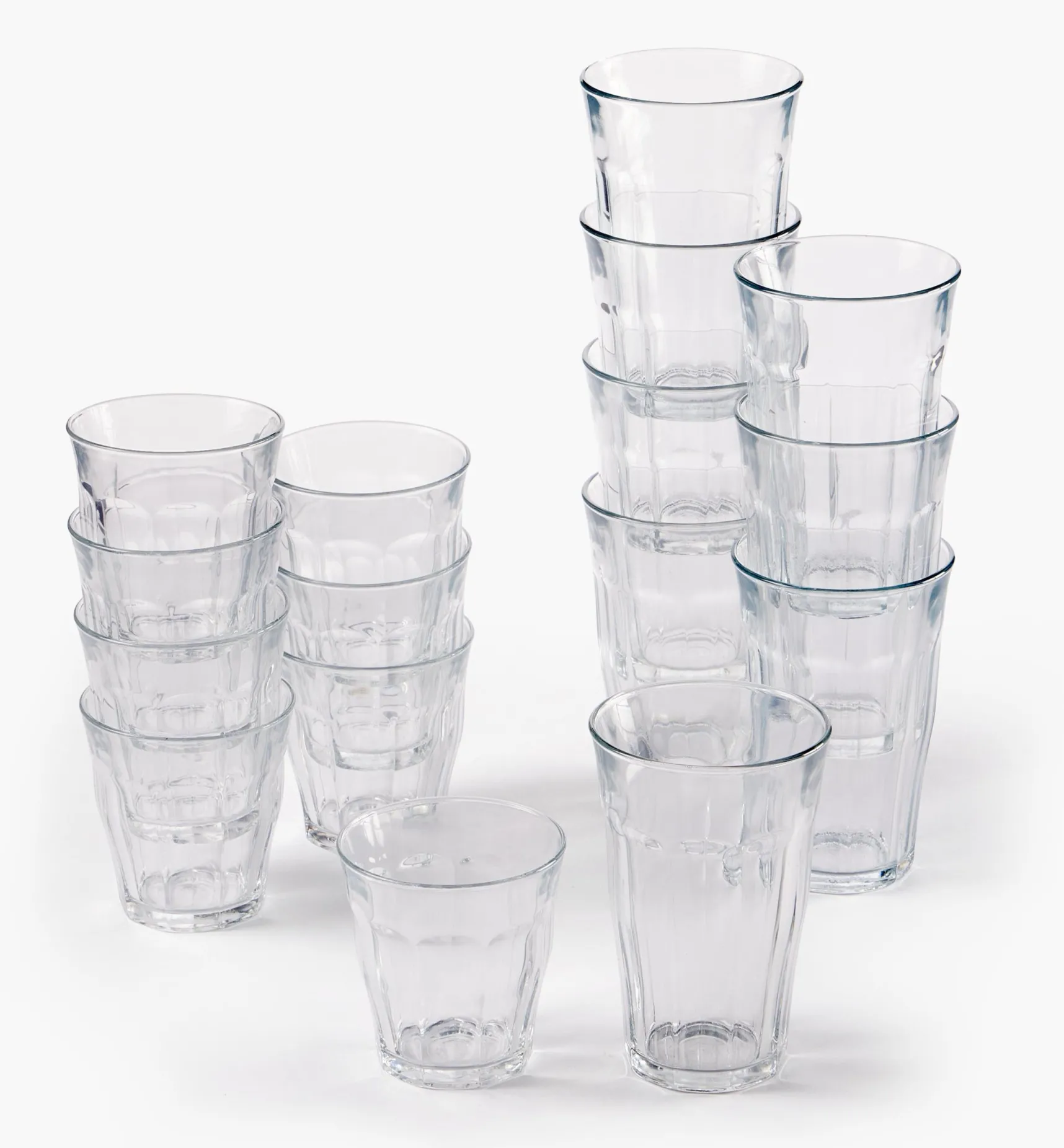 Hot Set Of 16 Duralex Glasses Glasses & Mugs