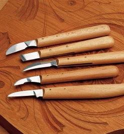 Set Of 5 German Chip Carving Knives Hand Tools