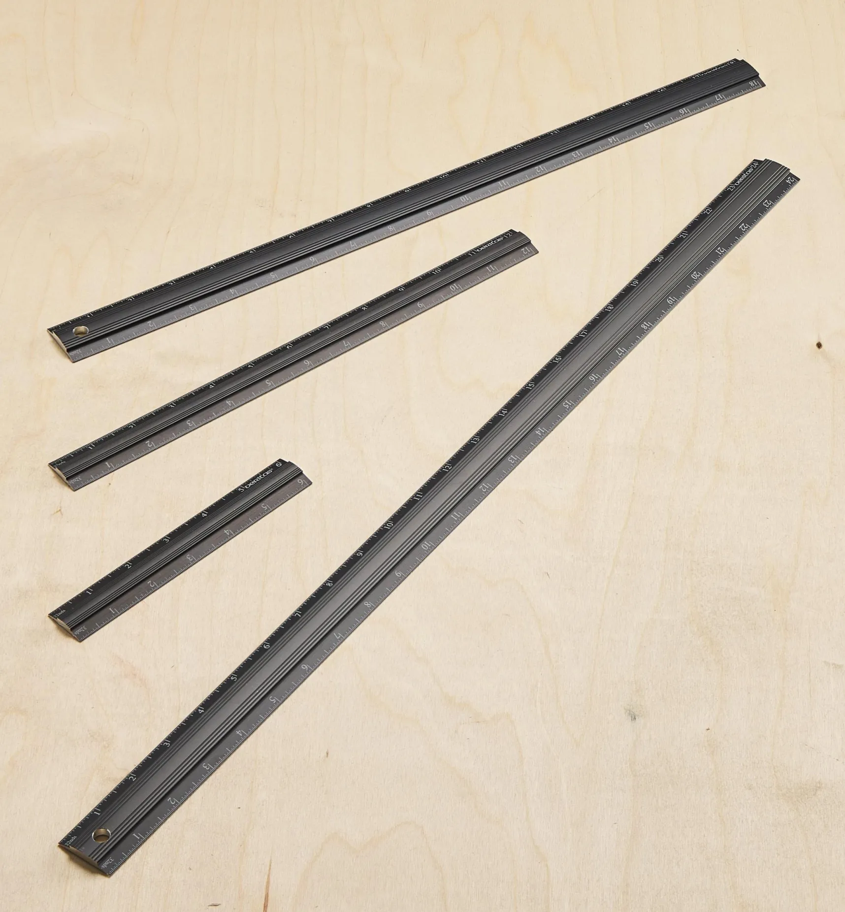 Hot Set Of 4 Veritas Imperial Aluminum Bench Rules Marking & Measuring