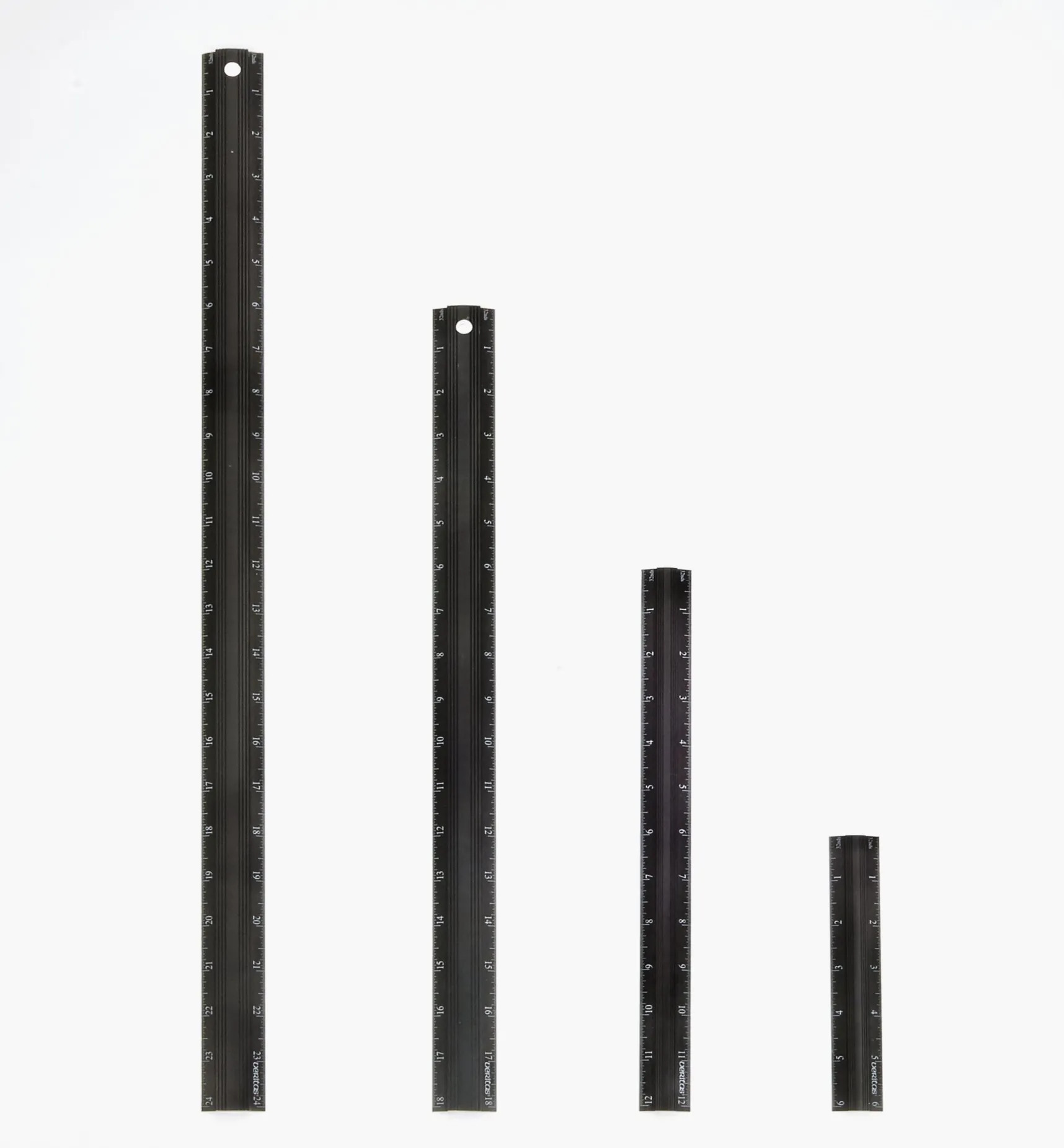 Hot Set Of 4 Veritas Imperial Aluminum Bench Rules Marking & Measuring