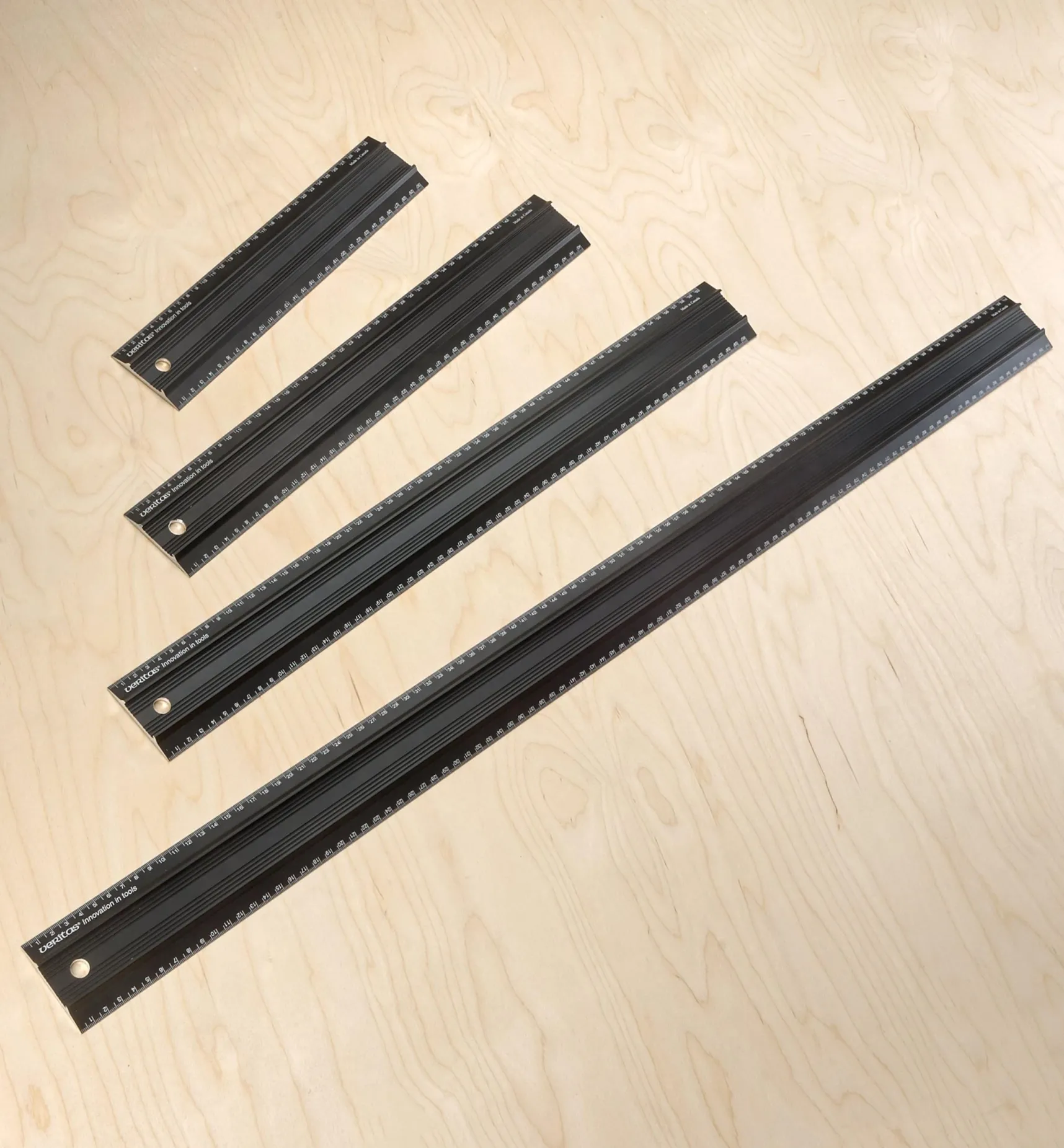 Clearance Set Of 4 Veritas Metric Shop Rules Marking & Measuring
