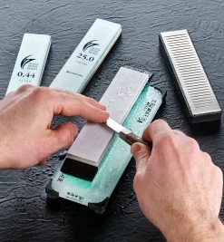 Clearance Shapton GlassStone Seven (GS7) Knife Sharpening Kit Sharpening