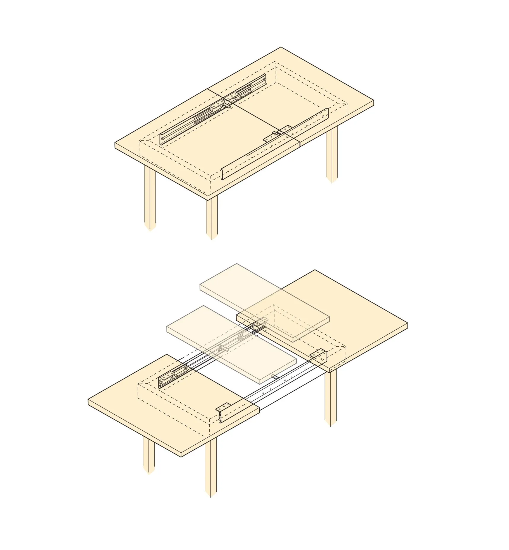 Online Side-Mount Table Slides Table Hardware