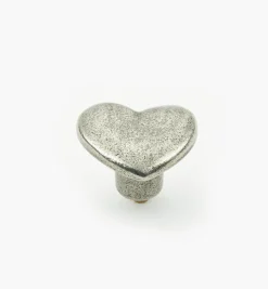 Online Simple Pewter Heart Knob Knobs
