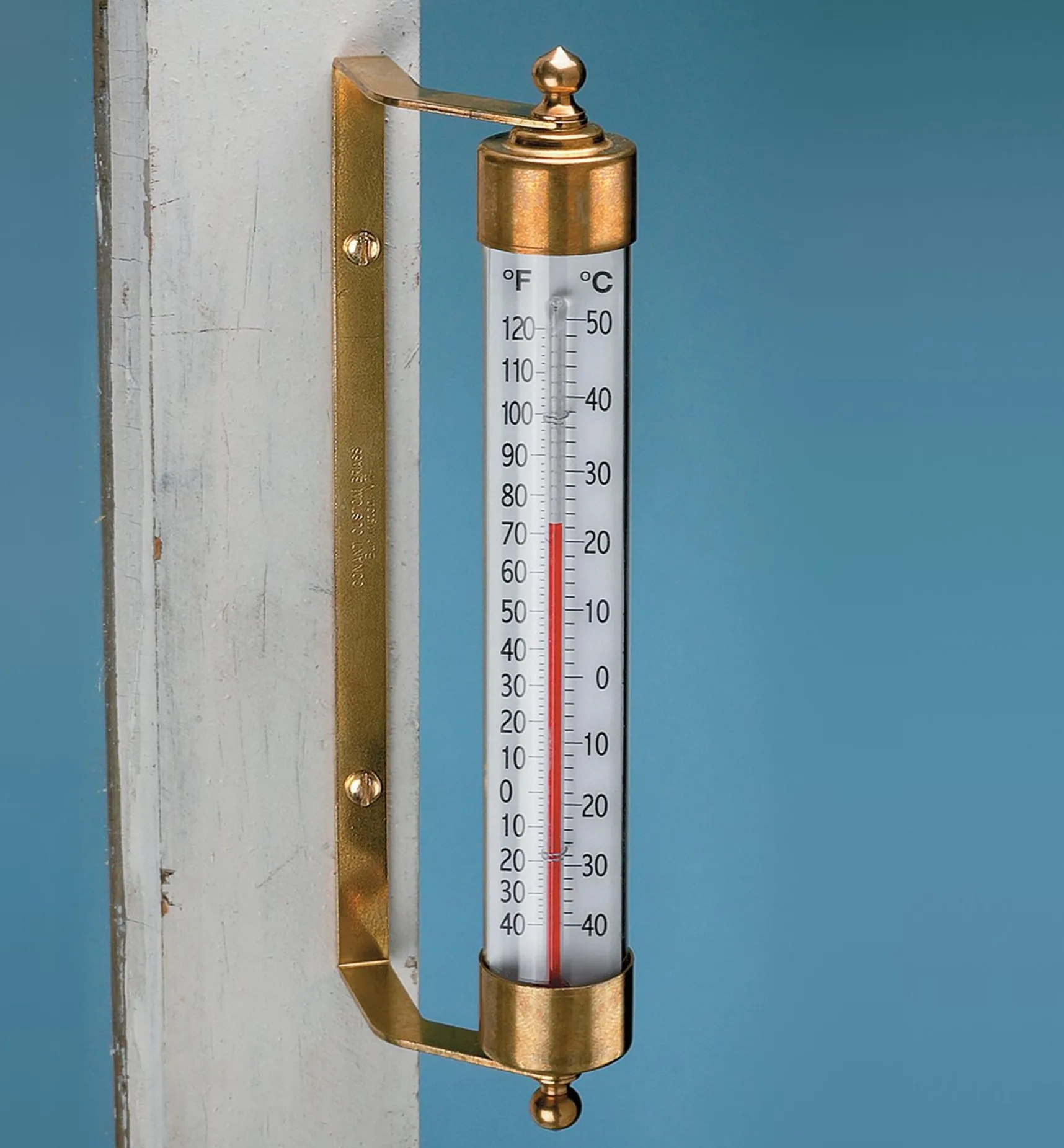 Hot Solid Brass Thermometer Weather Measurement