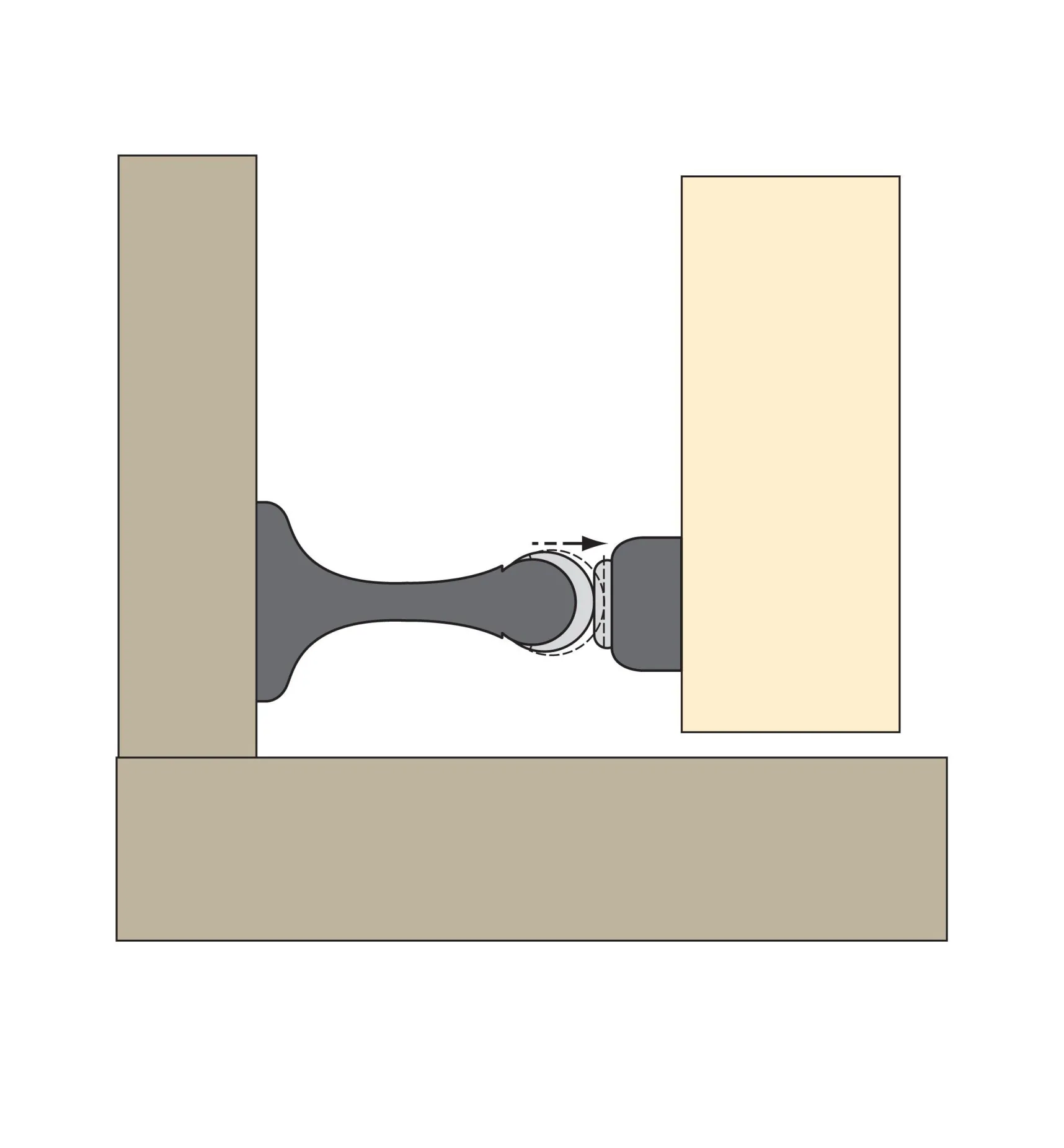 Hot SOSS Magnetic Doorstop & Holder Architectural Hardware