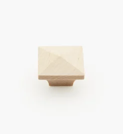 New Squared Wood Pyramid Knob Knobs