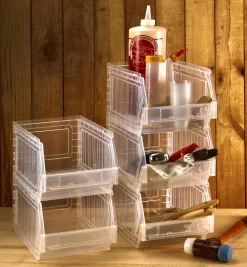 New Stackable Light-Duty Storage Bins Storage & Organization
