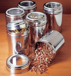 New Stainless-Steel Canisters Food Storage