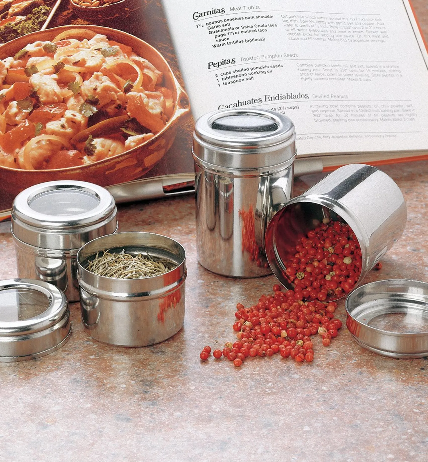 New Stainless-Steel Canisters Food Storage