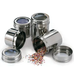 New Stainless-Steel Canisters Food Storage