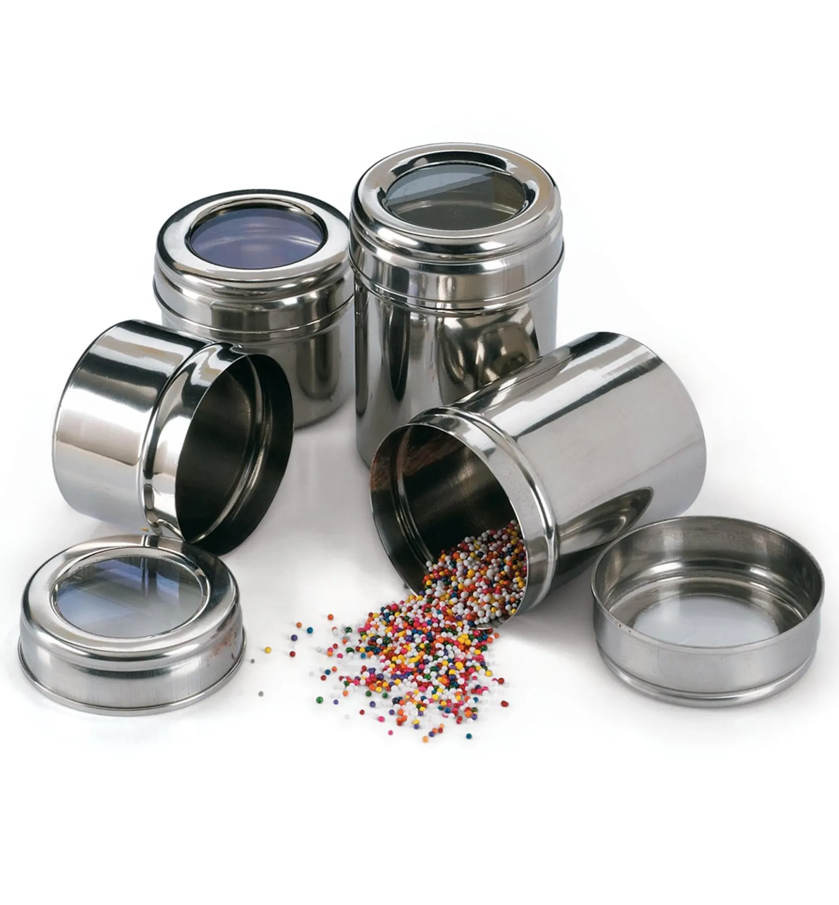 New Stainless-Steel Canisters Food Storage