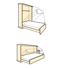 Hot Standard Fold-Down Bed Hardware Kits Bed Hardware
