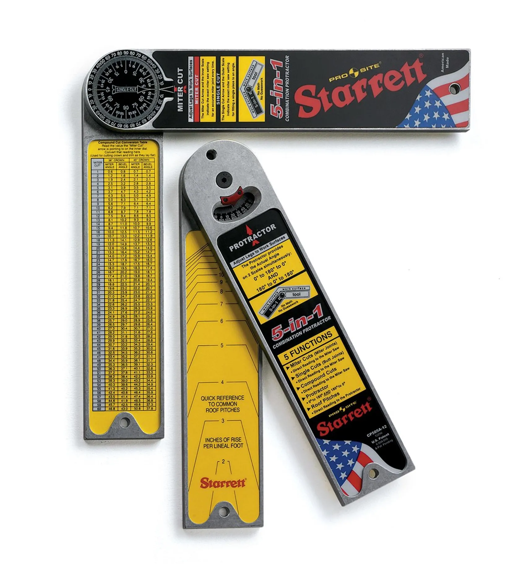 Clearance Starrett 5-In-1 Protractor Marking & Measuring