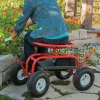 Clearance Steerable Rolling Seat With Tool Tray Garden Care