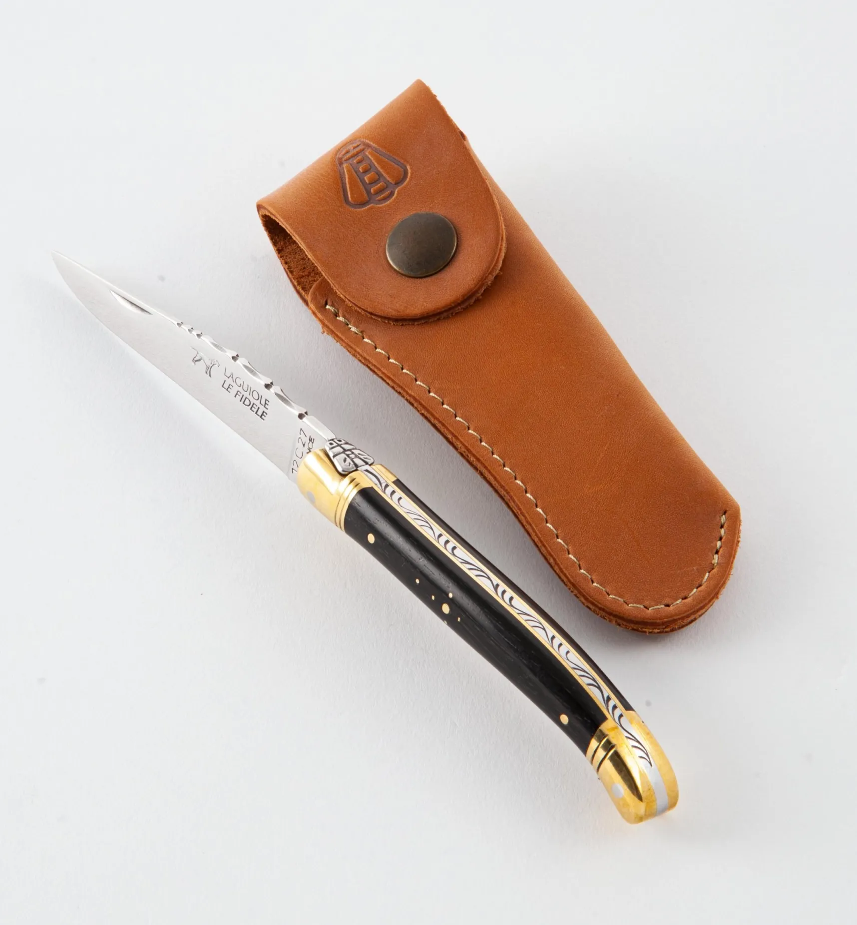 New The Laguiole Knife With Leather Case Knives