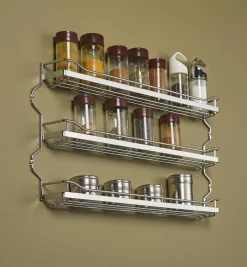 Outlet Three-Shelf Screw-Mount Spice Rack Kitchen Hardware