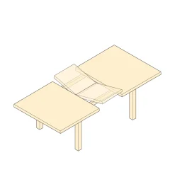 Hot Tube-Hinge Leaf-Mount Mechanism Table Hardware