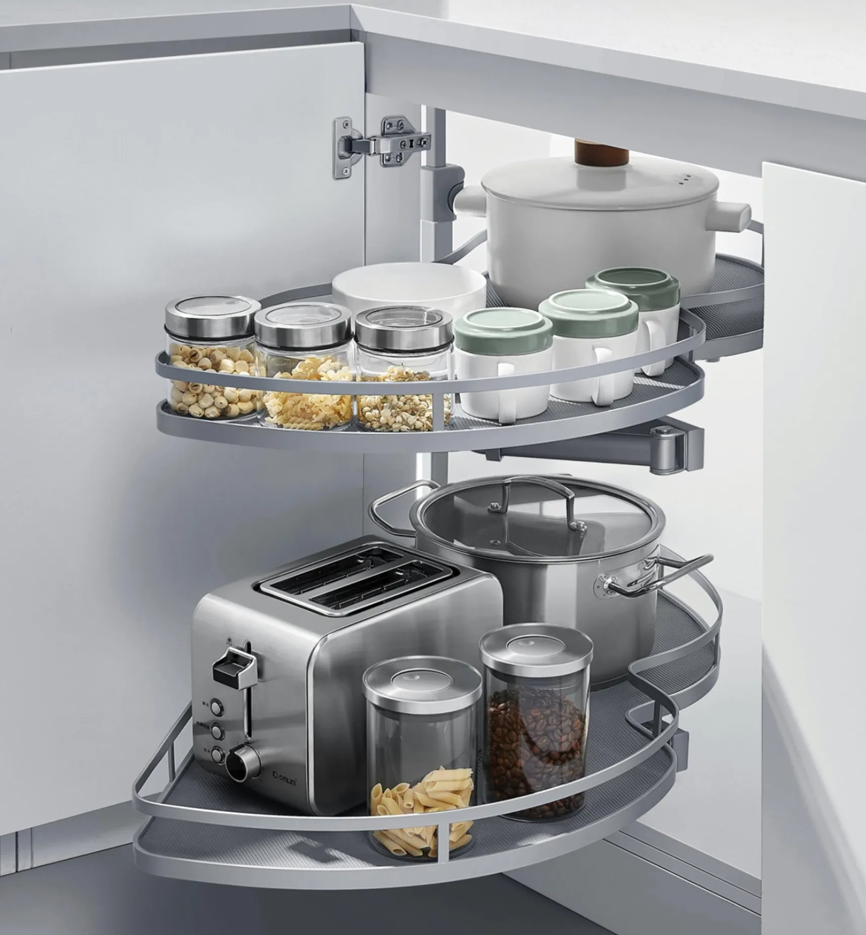 Outlet Two-Tier Corner Swing Tray Kitchen Hardware