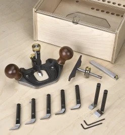 Best Veritas Large Router Plane, Box & Imperial Blades Set Routing