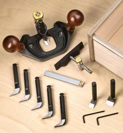 Best Veritas Large Router Plane, Box & Imperial Blades Set Routing