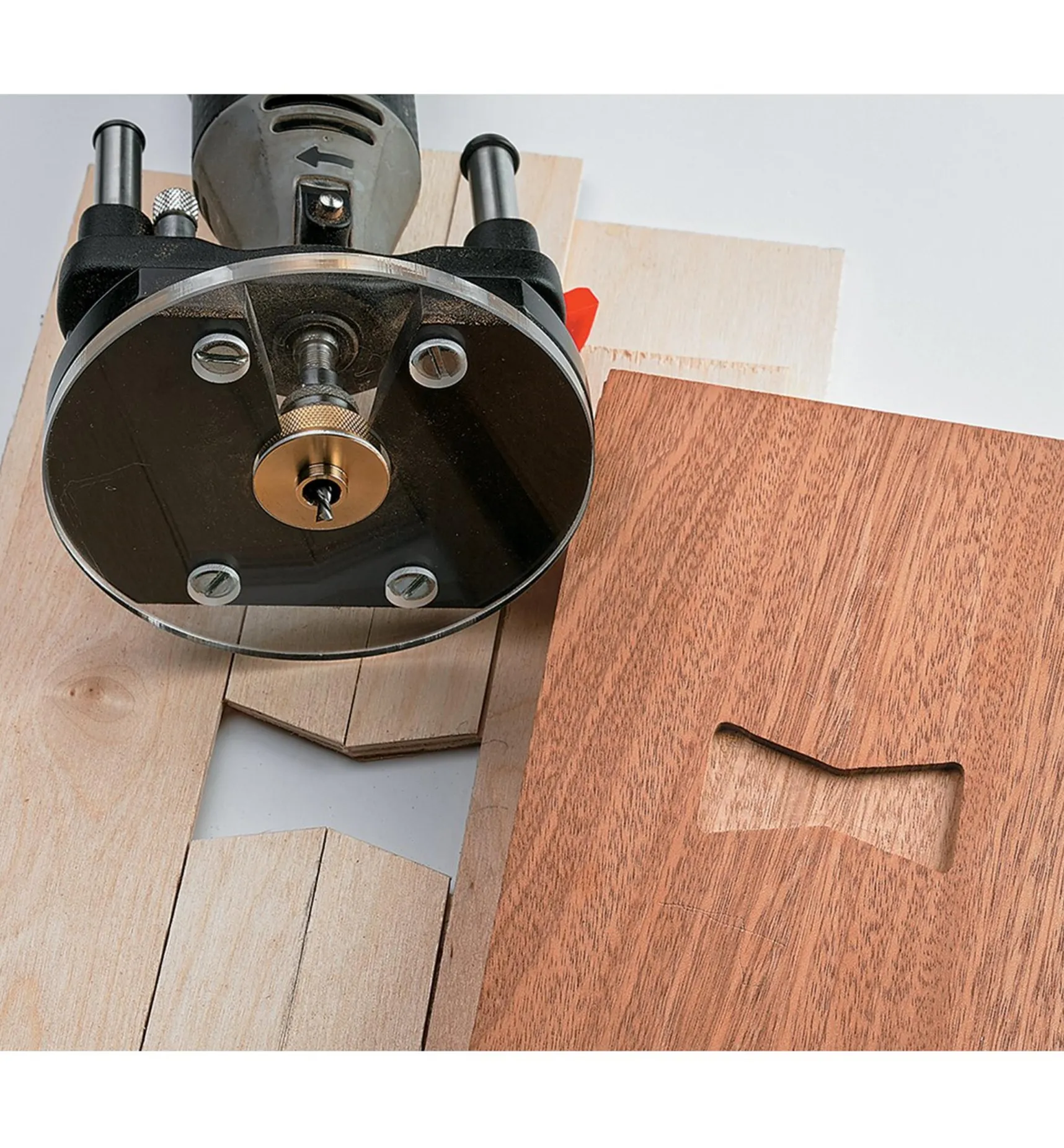 Veritas Template Bushings & Base Plate For Rotary Tool Plunge Base Routing