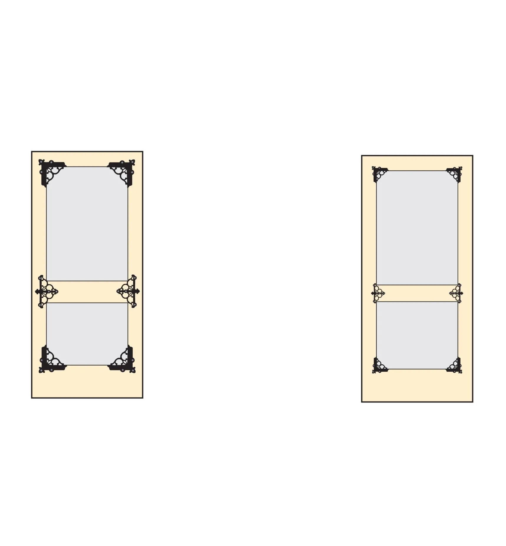 Victorian Screen Door Large Corner Braces Architectural Hardware