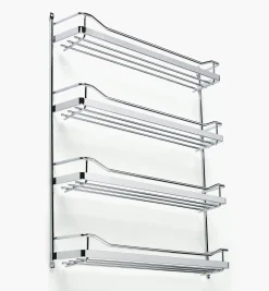 Clearance Wide Four-Shelf Screw-Mount Spice Rack Kitchen Hardware