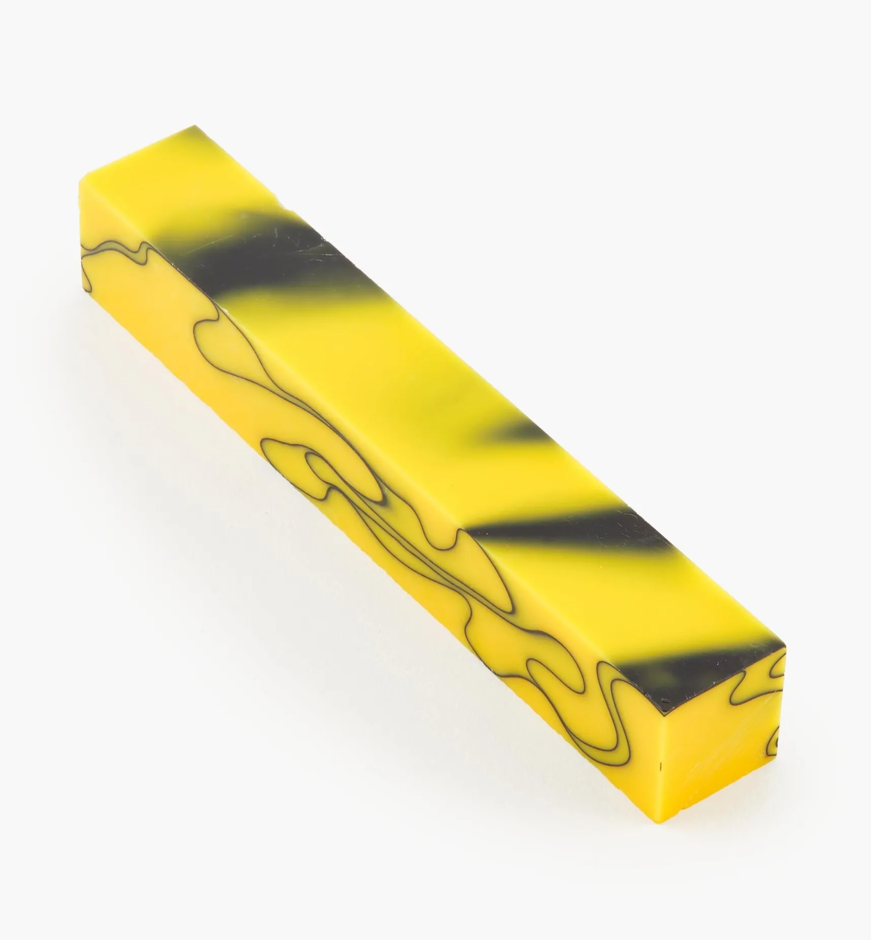Hot Yellow & Black Acrylic Acetate Pen Blank Supplies